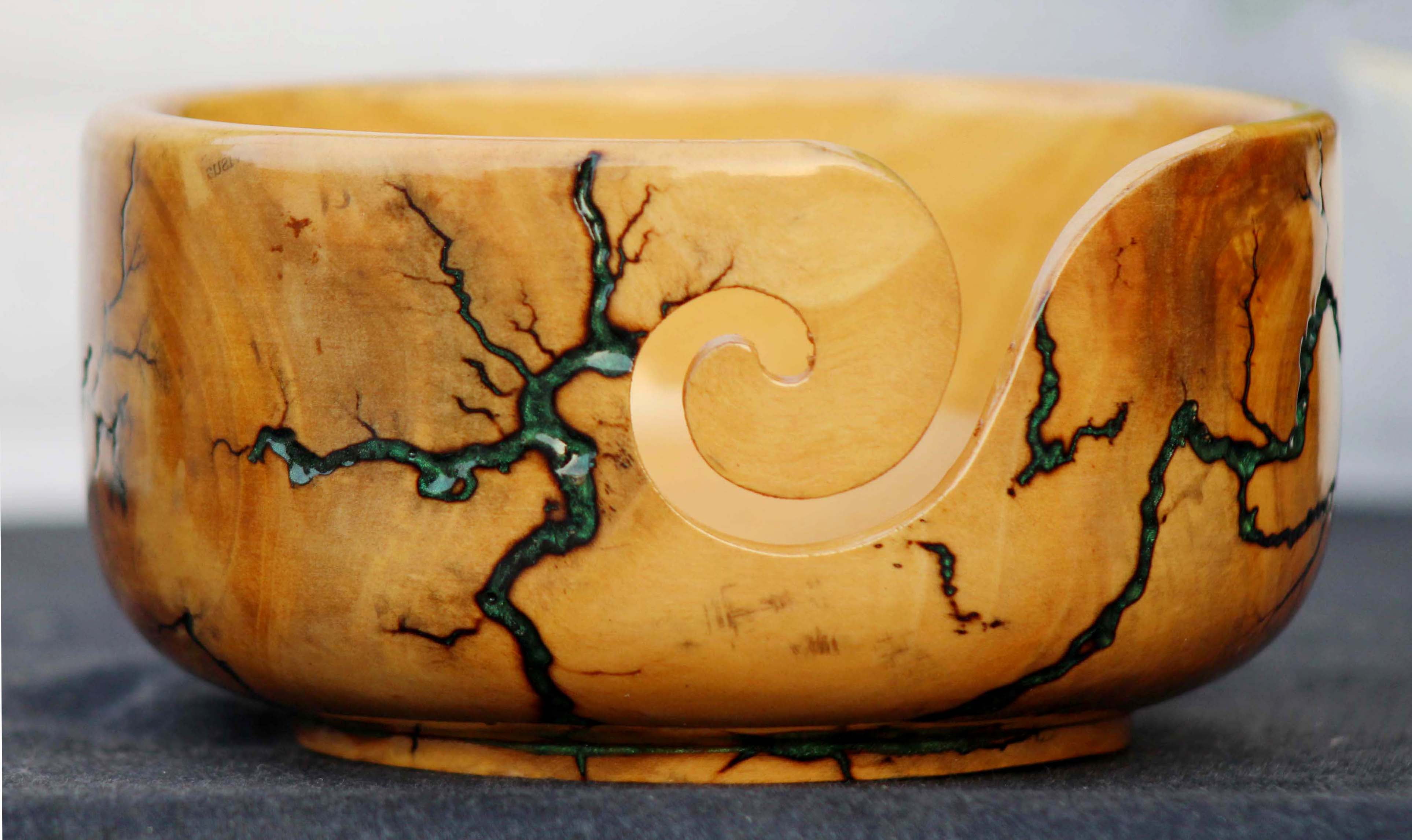 Handmade Wooden Large Yarn Bowl, Perfect Gift for Mother & Grandmother