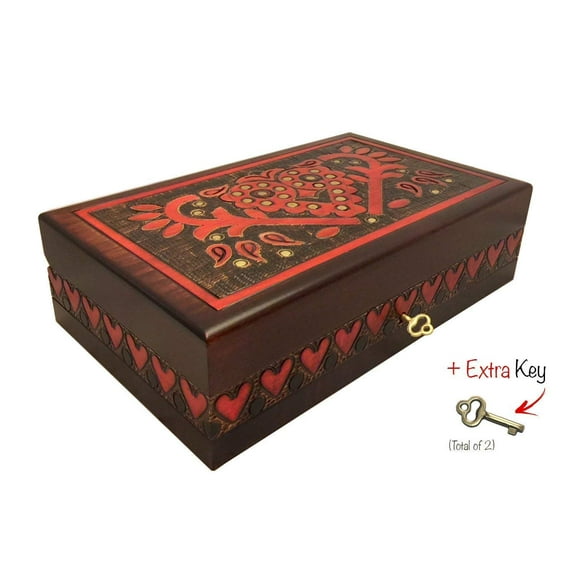 Wooden Keepsake Box Lock And Key