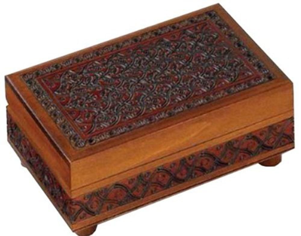 POLISH ART CENTER Handmade Wooden Puzzle Box Polish Linden Wood Secret Opening Keepsake Jewelry Box