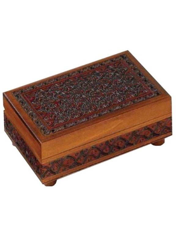 Handmade Wooden Puzzle Box Polish Linden Wood Secret Opening Keepsake Jewelry Box