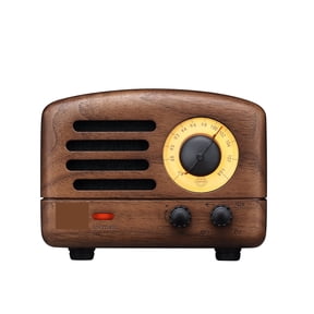 Handmade Wooden Retro FM Radio Mini Bluetooth Speaker Creative Present