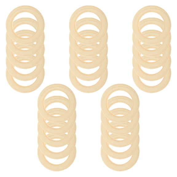 ifundom Jewelry Making Wooden 25 Pieces Unpainted Craft for Jewelry and Accessories