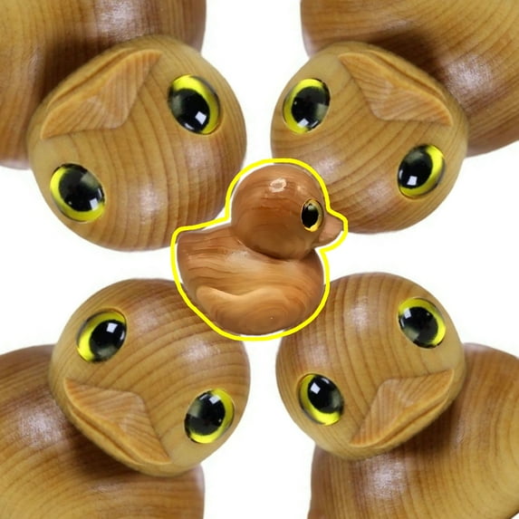 Handmade Wooden Rubber Duck,Duck Statue Decor,Mini Wooden Duck Figurine,Wood Craft Figurine Statue Art Small Animal for Home Office Table Decoration(1PC)