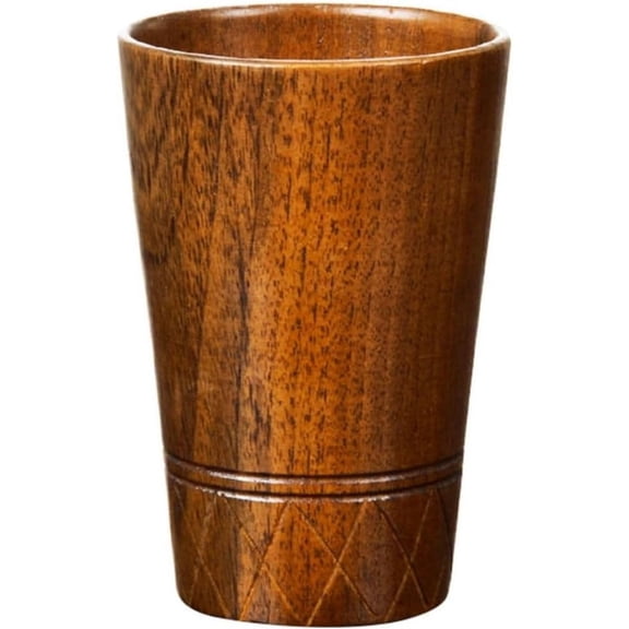 Handmade Wooden Tea Drinking Cup Beer Coffee Cup Milk Container Wood Cup Japanese Style Wooden Mug Retro Coffee Cups Milk Mug Container