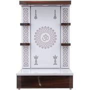 Handmade Wooden Temple White LED Light Mandir for Home and Office|Home Temple | Puja Mandir |Wall Hanging & Table Top Home Mandir-White