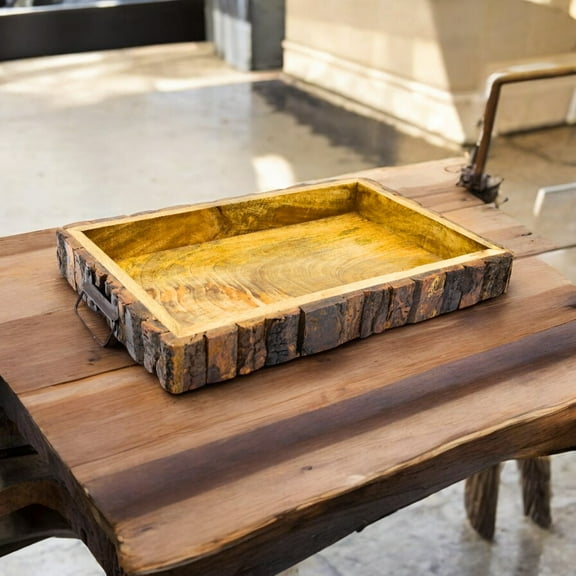 Solid Wood Multi-Purpose Serving Tray - Kitchen Essential Item