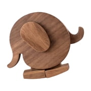 Handmade Wooden Walking Elephant Animal Figurine, Eco-Friendly Natural Wood Desktop Decor, Manual Moving Ornament for Home Office, Versatile Artisan Gift for Any Occasion