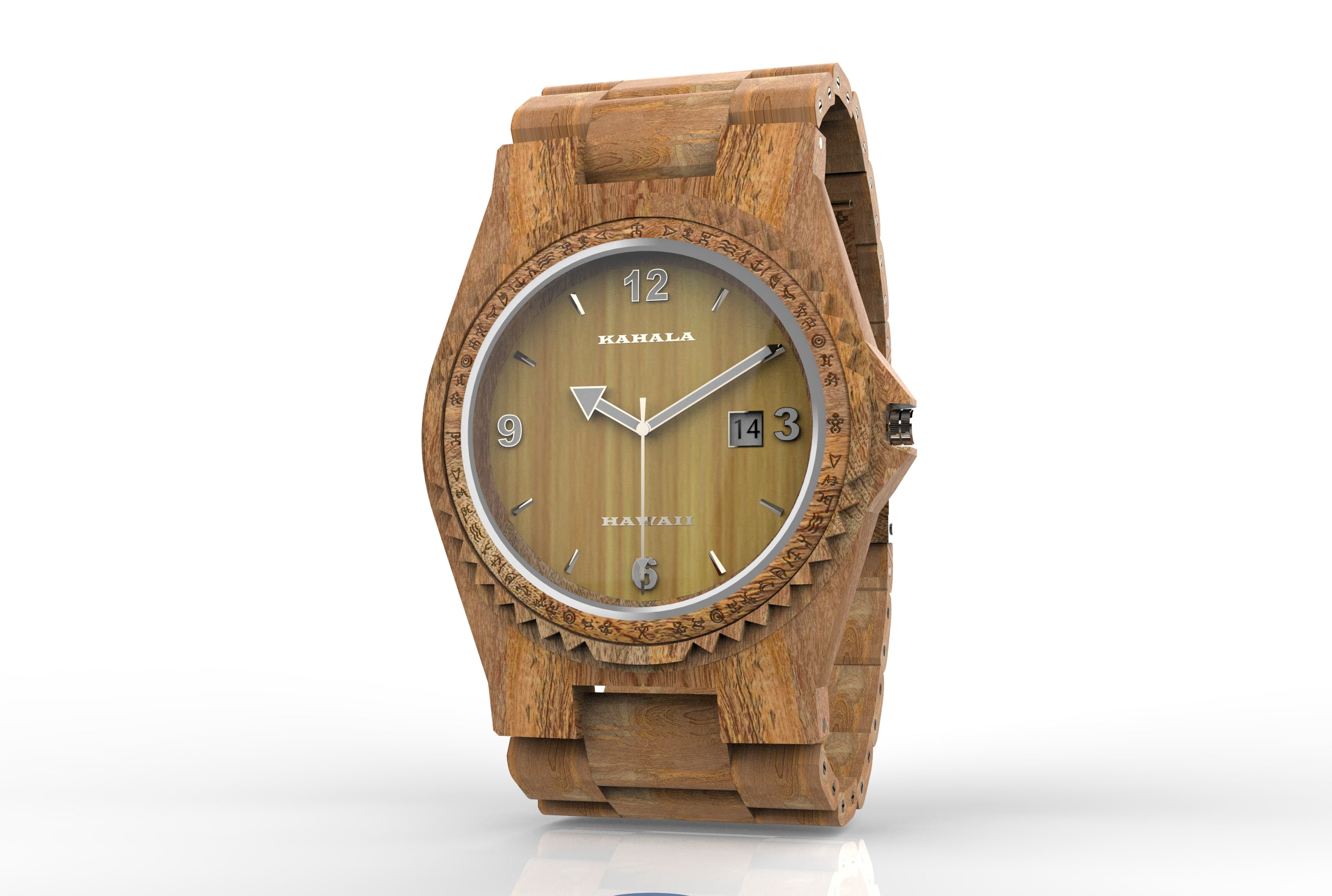 Handmade Wooden Watch made with Acacia Mango WOOD KAHALA #1M