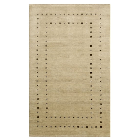 Handmade Wool Beige Traditional Tribal Lori Baft Rug