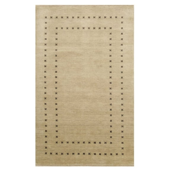 Handmade Wool Beige Traditional Tribal Lori Baft Rug