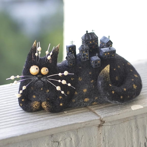 Handmade Wool Felt Animal Ornaments - Cute Felt Familiars Home Decor Accents, Creative Gifts for Friends and Family