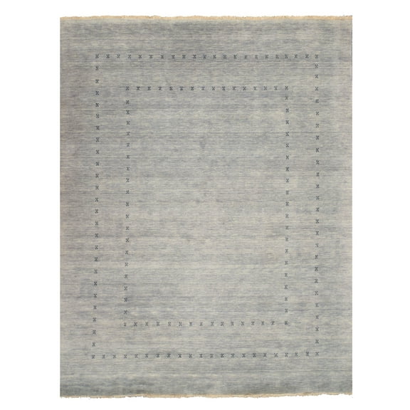 Handmade Wool Gray Traditional Solid Lori Baft Rug