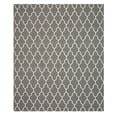 thumbnail image 1 of Handmade Wool Gray Transitional Trellis Reversible Modern Moroccan Kilim Rug, 1 of 4