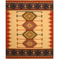 thumbnail image 1 of Handmade Wool Ivory Transitional Geometric Keysari Kilim Rug, 1 of 4