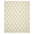 thumbnail image 1 of Handmade Wool Ivory Transitional Trellis Reversible Modern Moroccan Kilim Rug, 1 of 3