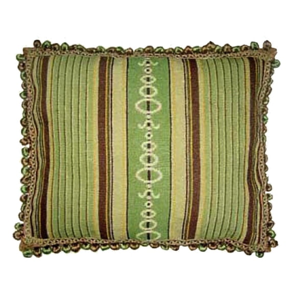 Handmade Wool Needlepoint Pillow Cover - Decorative Throw Cushion Cover - Vintage Floral Embroidery Design - Pillowcase for Sofa, Bed, or Chair - Rustic Home Decor