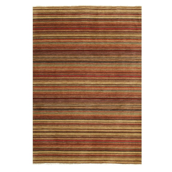 Handmade Wool Transitional Stripe Lori Toni Rug