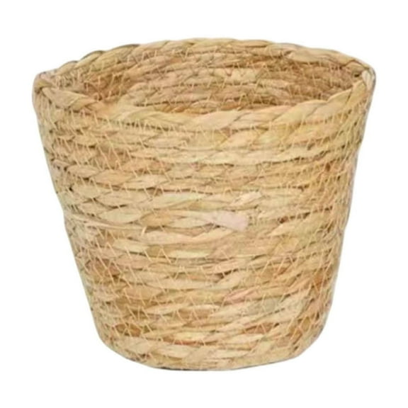 Handmade Woven Seagrass Storage Container Bohemian Style Decorative Indoor Planter for and Home Organization