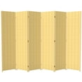 thumbnail image 1 of Oriental Furniture 6 ft. Tall Woven Fiber Room Divider - 6 Panel - Dark Beige, 1 of 6