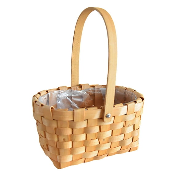 Handmade Woven Flower Decorative Storage for Home Living Room Wedding Natural Rattan Weaving Craft Organizer