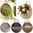 thumbnail image 1 of Handmade Woven Hanging Basket Flower Pot Wall Fence Hanging Planter, Natural Rattan Hanging Storage Basket Nest Storage Container for Home Garden Wall Decoration, 1 of 6