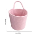 thumbnail image 1 of Handmade Woven Organizer Container Cotton Rope Storage Basket Wall Basket With Handle Child Toy Storage Vegetable Rope Bins, 1 of 9