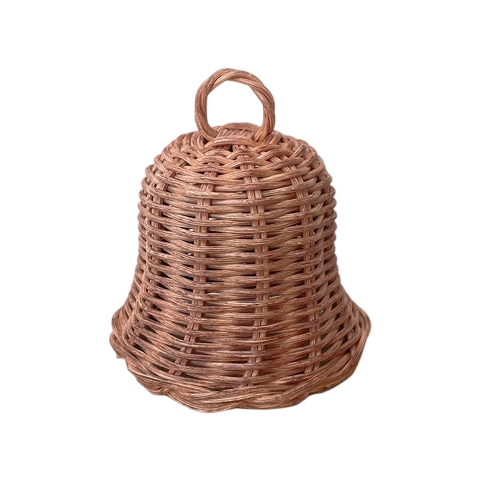 Handmade Woven Rattan Bell Ornament, 4.33 in Bell - Shaped Hanging ...