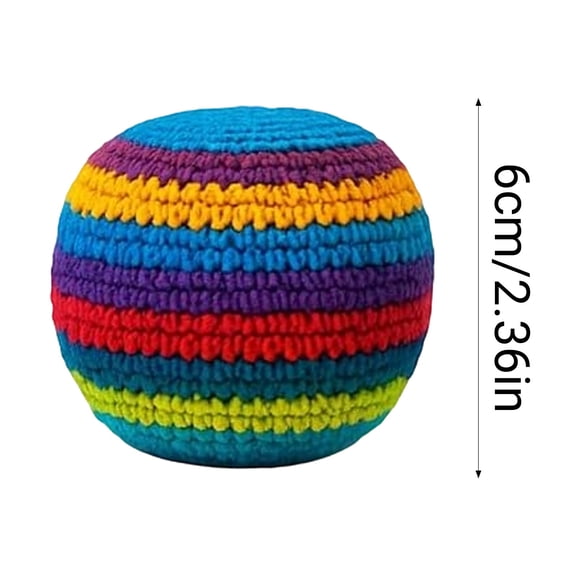 Handmade Woven Sandbags Handmade Juggling Bean Bags for Beginners Multicolor Cloth Footbag Hac-Sacks Toss Ball