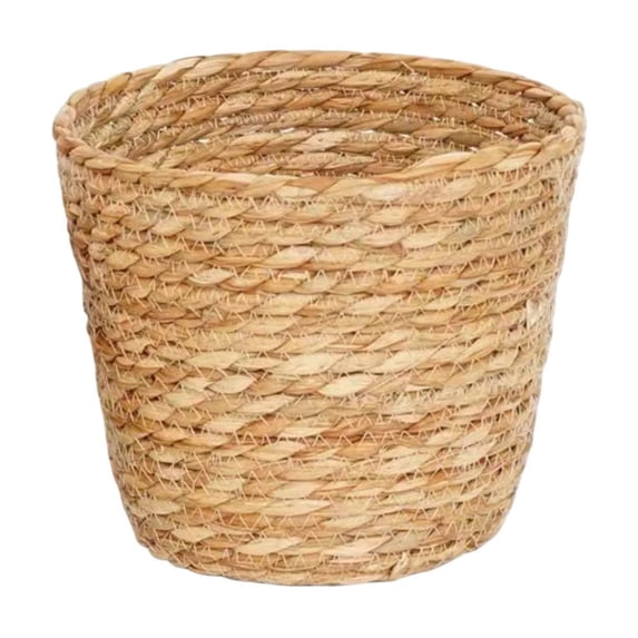 Handmade Woven Seagrass Storage Container Bohemian Decorative Planter for Indoor Home Organizer