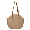 thumbnail image 1 of Handmade Woven Shoulder Bag Boho Summer Tote Straw Beach Handbag (Brown) Shoulder Bags for Women, 1 of 1