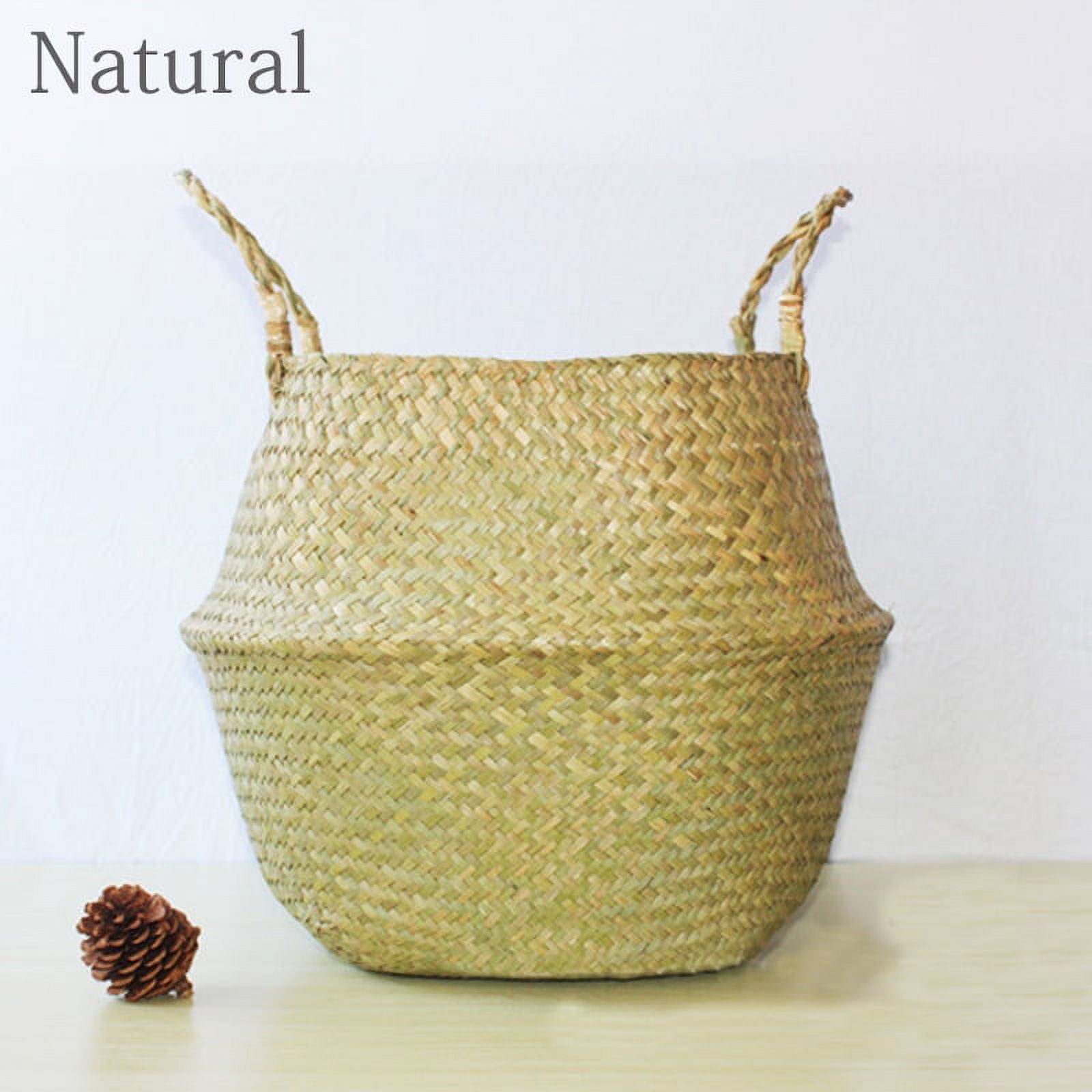 Woven Seagrass Belly Basket Natural Eco Friendly Wholesale Rattan