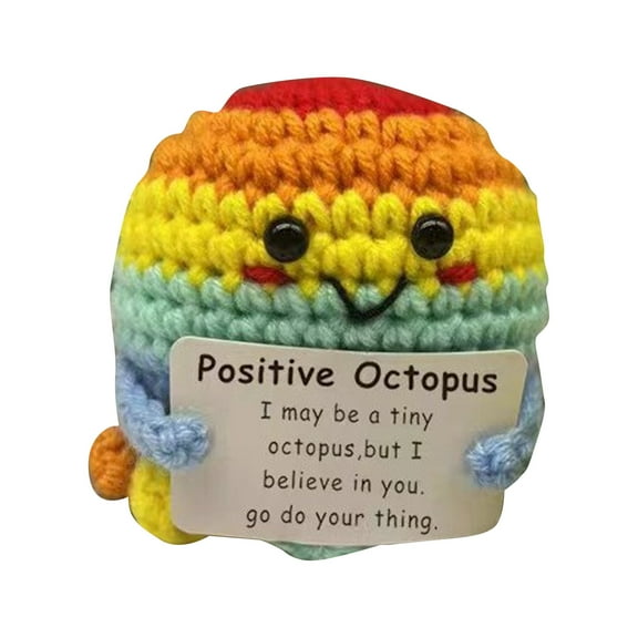Handmade Yarn Crochet Knitting Cute And Funny Gifts, Positive Energy Doll Ornaments(1pc)