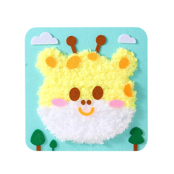 Handmade Yarn Embroidery Kit for Creative DIY Crafting and Gift-Giving, Suitable for All Skill Levels, Includes Fabric, Yarn, Needle, and Patch