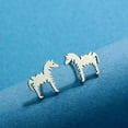 thumbnail image 1 of Handmade Zebra Stud Earrings Cute Animal Studs Zebra Earrings, 1 of 4