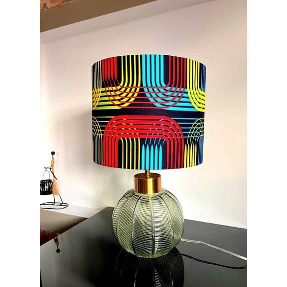 Handmade bedside pendant drum lampshade, ceiling, table or standing lampshade 20cm 25cm 30cm 40cm 70cm, home accents - Art deco