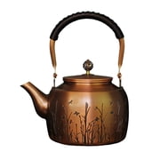 Handmade copper tea kettle, 2L copper kettle, tea pot with engraving, elegant design for home kitchen hotel