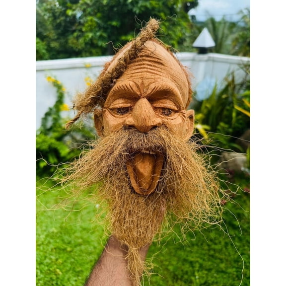 Handmade old man face statue home indoor wall decoration