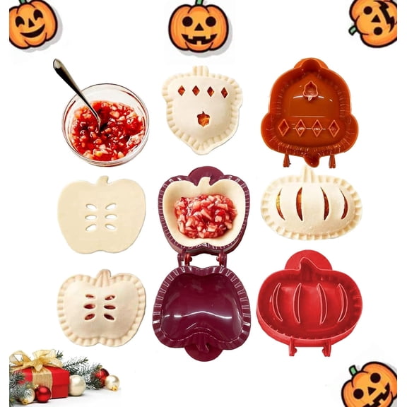 ABPET Holiday Fruit Nut Baking Mold, Stamping Essential for Halloween Christmas or Thanksgiving baking(3 Count)