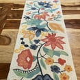 thumbnail image 1 of Handmade table runner, beaded table runner, spring floral bead runner, 13x48inch, multicolour, 1 of 4