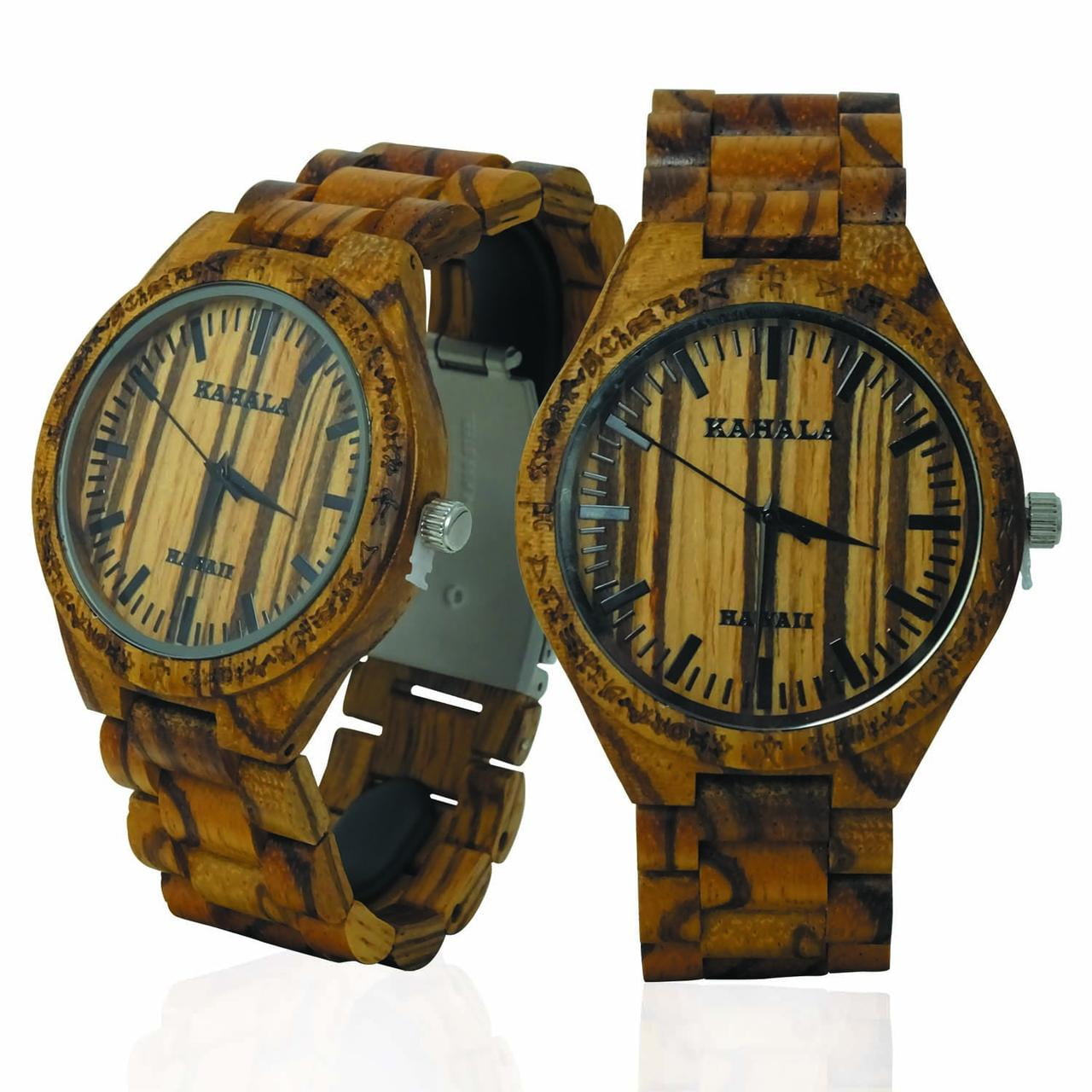 Handmade wooden watch made with zebra wood Kahala Jamaica Ubuy