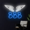thumbnail image 1 of Handmadetneonsign 333 Wings Led Sign, 333 Angel Wings Neon Sign, 333 Angel Number Neon Light, 1 of 5