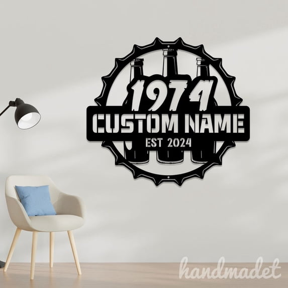 Handmadetneonsign 50th Birthday Metal Wall Art Light, Event Metal Sign Wall Decor, Party Metal Decor 56785