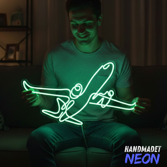 Handmadetneonsign Airplane Neon Sign, Gift For Pilot, Kid Room Wall Decor