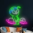 thumbnail image 1 of Handmadetneonsign Alien Lifting UFO Neon Sign, Alien Lifting UFO LED Light, Alien Gym Led Sign, 1 of 5