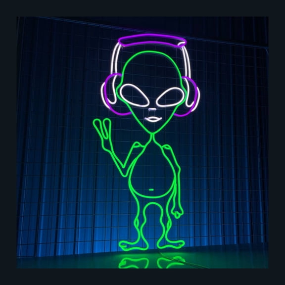 Handmadetneonsign Alien UFO Neon Sign, Alien Wall Art Decor, Home Bar Pub Wall Decor