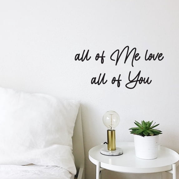 Handmadetneonsign All Of Me Loves All Of You Words Metal Wall Art Light, Quote Metal Sign Wall Decor, Quote Metal Decor