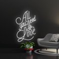 thumbnail image 1 of Handmadetneonsign All You Need Is Love Neon Signs, All You Need Is Love LED Lights, Wedding Sign, 1 of 4
