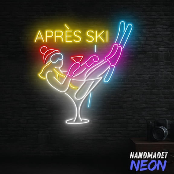 Handmadetneonsign Après Ski Neon Sign, Cocktail Led Light, Bar Wall Decor