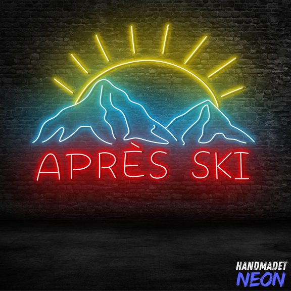 Handmadetneonsign Après Ski Neon Sign For Home Wall Decor, Skiing Led Light, Sports LED Light 134429
