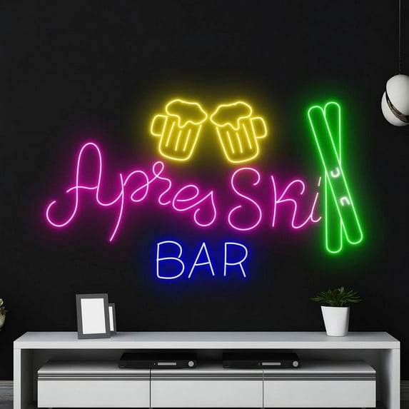 Handmadetneonsign Apres Ski Bar Neon Sign, Beer Wall Art Decor, Beer Bar Club Wall Decor